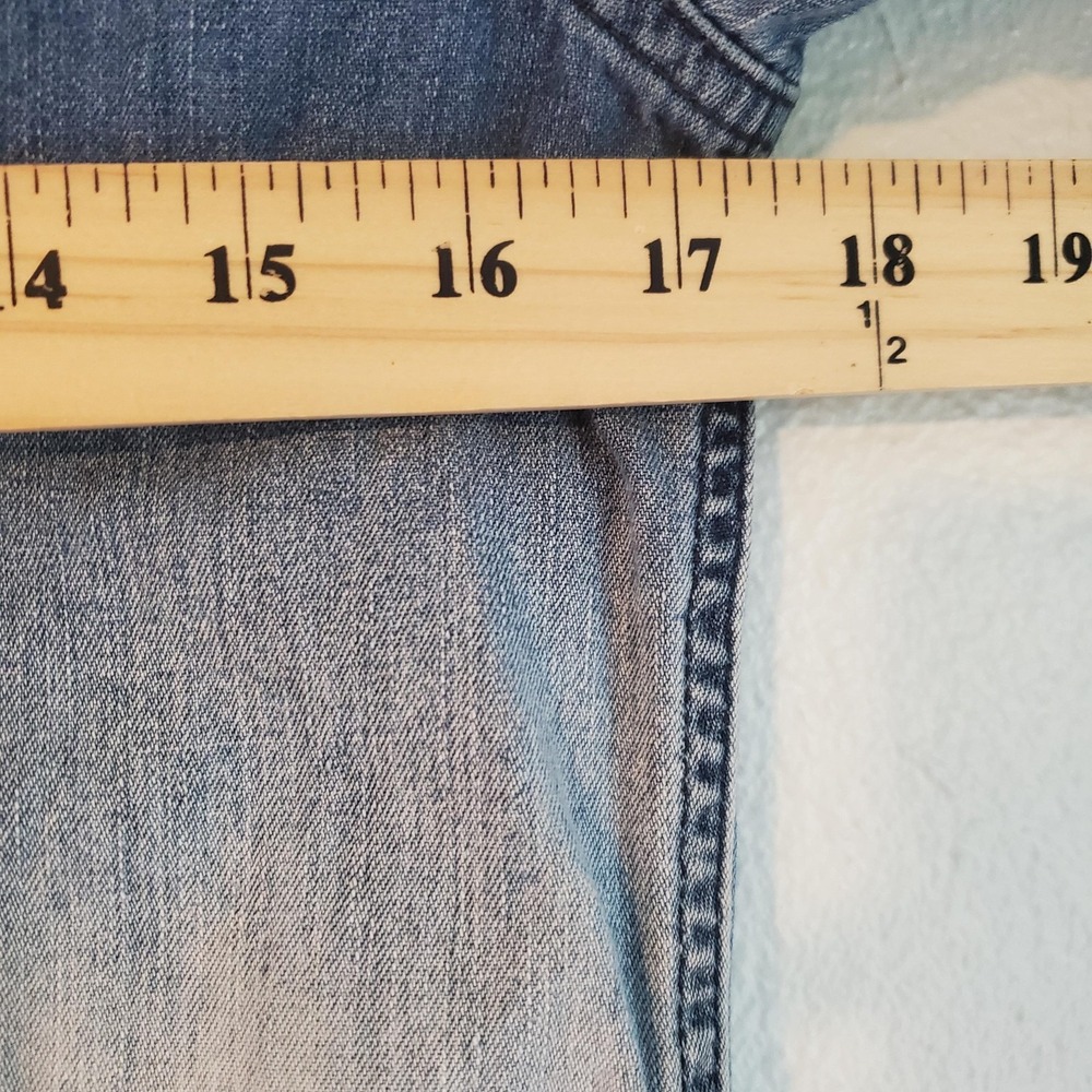 Vintage American Eagle Shirt Womens Small Denim Pearl Snap Western Fade Cowgirl - Picture 6 of 9
